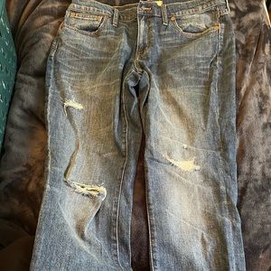 Madewell slim boyfriend distressed jeans